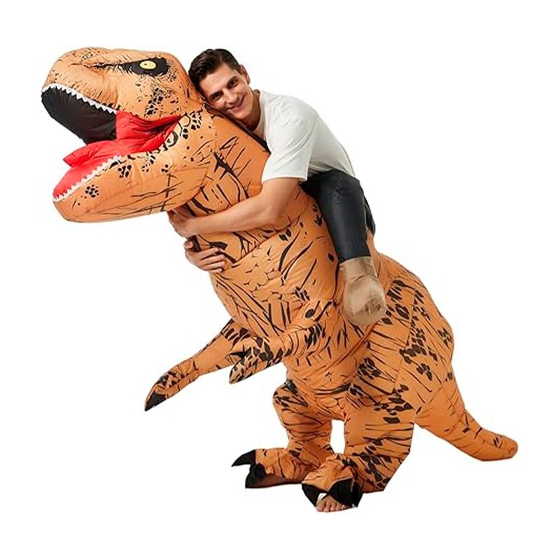 Disfraz-Inflable-Montable-de-Dinosaurio-Rex-Adulto-para-Halloween-y-Cosplay-Marron