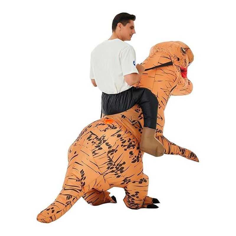 Disfraz-Inflable-Montable-de-Dinosaurio-Rex-Adulto-para-Halloween-y-Cosplay-Marron