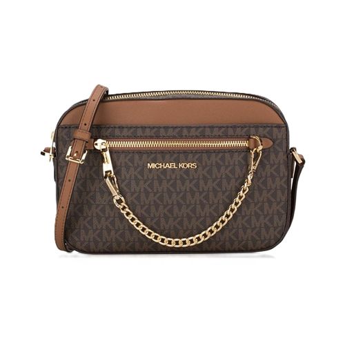 Cartera Michael Kors Jet Set Large Logo Crossbody  Marron