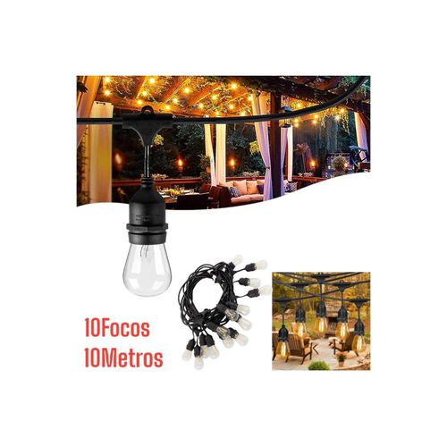 Guirnalda 10 Bombillas 10 metros LED Vintage Jardin Fiestas