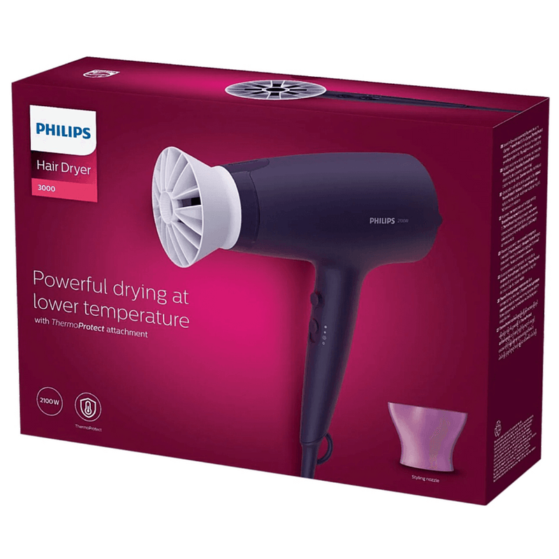 COMBO-PHILIPS-SECADORA-DE-CABELLO-2100-W---2-ACC-BHD340-Y-DEPILADORA-BRE225-DE-2-VELOCIDADES