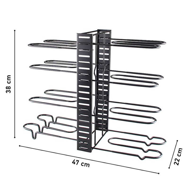 Organizador-de-Ollas-Tapas-Sartenes-8-Niveles-Ajustable