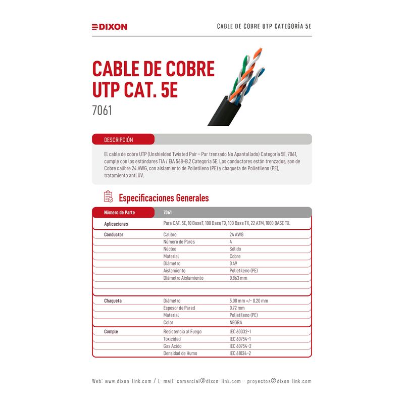 Rollo-Cable-Utp-Cat-5e-dixon-x-caja-Serie-7061-Exterior-305m