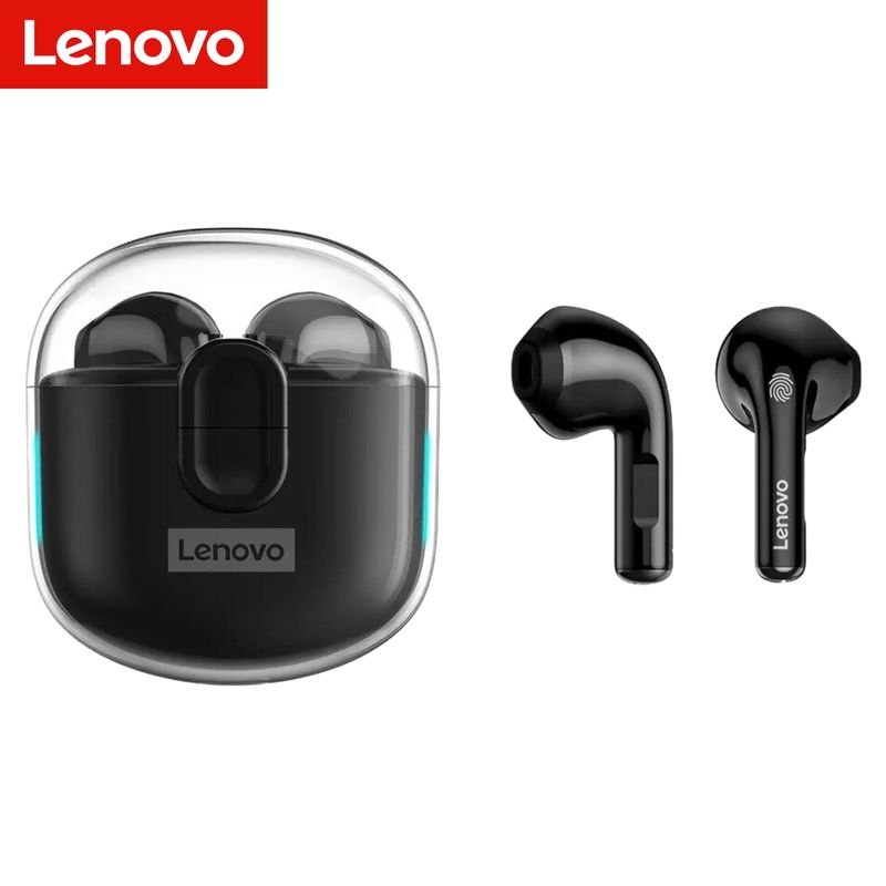 Audifonos-Bluetooth-Lenovo-LP12-Negro---Soporte-de-aluminio-para-laptop-de-REGALO