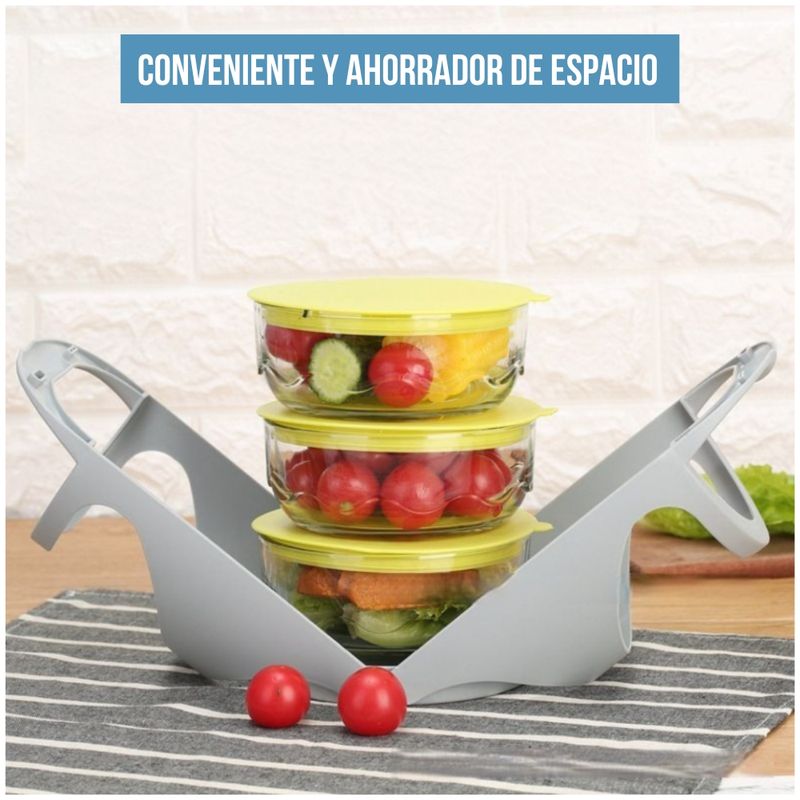 Pack-3-Lonchera-Taper-de-Vidrio-Portatil-Recipiente-Hermetico-Apilable--Alimentos-4PCS-W43