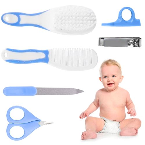 Kit de Higiene para Bebés Cortauñas Peine Cepillo 6 piezas- Niño K6