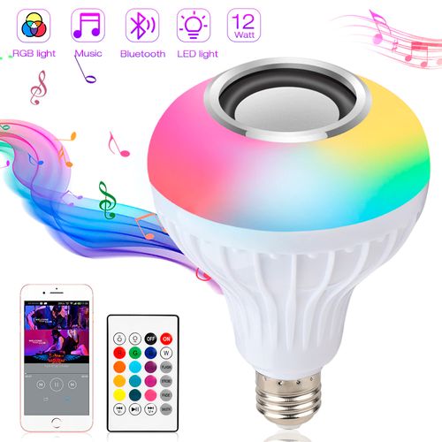 Foco con Parlante Bluetooth Luces Led RGB Multicolor 418F