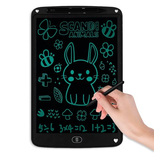 Tablet Pizarra Lcd Didáctico de Dibujo para Niños 12'' Negro 446P