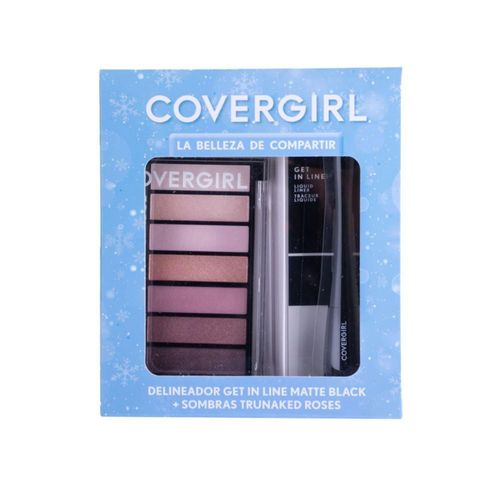 Pack Covergirl Delineador Get In Line Matte Black + Sombras Trunaked Roses