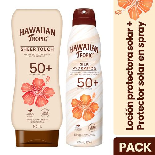 Pack Hawaiian Tropic Sheer Touch 240Ml + Silk Hydration 170Gr