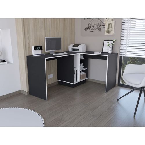 Escritorio En L Rookie Blanco - Wengue
