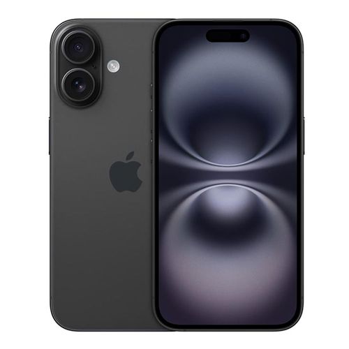 iPhone 16 128GB, 8GB ram, cámara principal 48MP + 12MP, frontal 12MP, 6.1", negro