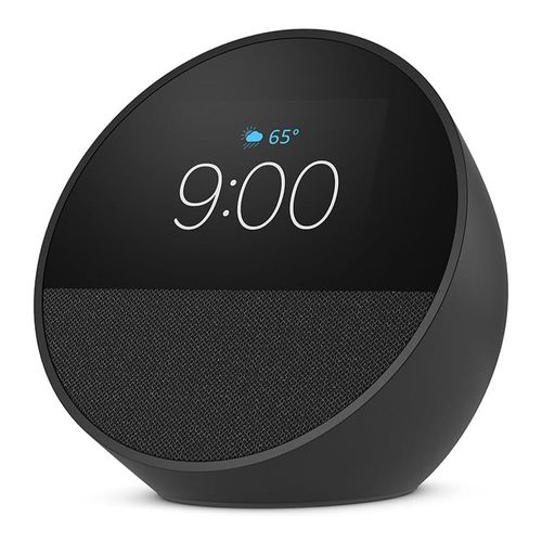 Altavoz inteligente Echo Spot (2024) despertador, sonido vibrante y Alexa, negro