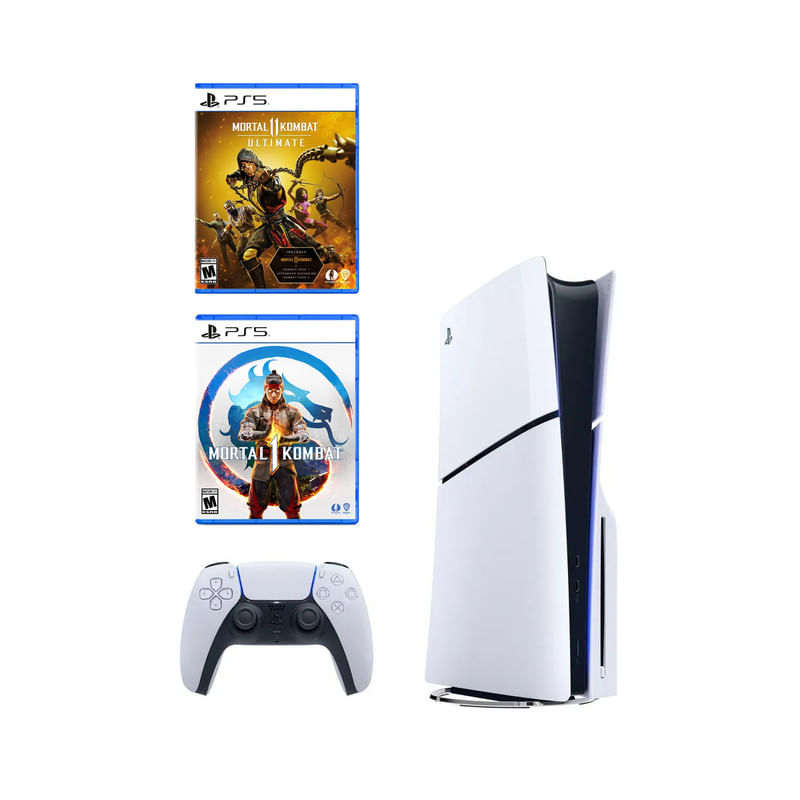 Consola-Playstation-5-Slim-Lectora-de-Discos---Mortal-Kombat-1---Mortal-Kombat-11-Ultimate