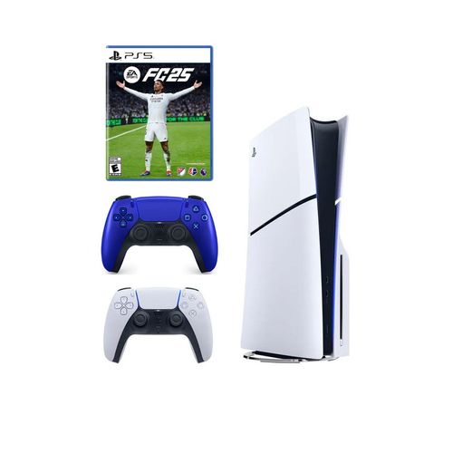 Consola Playstation 5 Slim Lectora de Discos + Mando Dualsense Morado + EA Sports FC 25