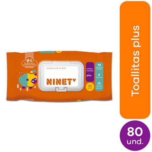 Toallitas Húmedas Ninet Plus - Bolsa 80 UN