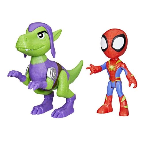 Figura Dino-Webs Spidey Y Goblin Raptor