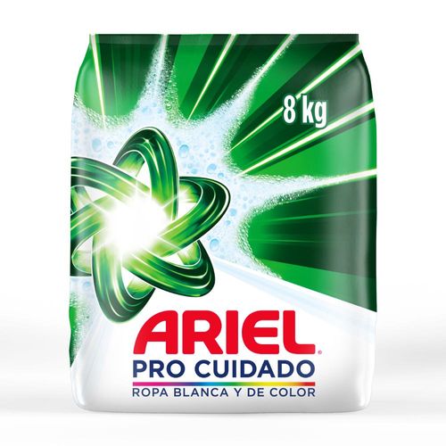 Detergente en Polvo Ariel Pro Cuidado 8kg