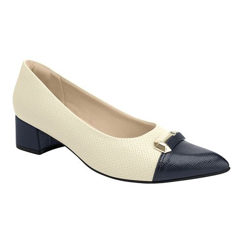 Zapato mocasine Mujer 739065 OFF WHITE NAVY