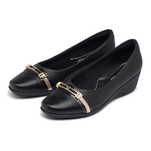 Zapato mocasine Mujer 143228 PRETO/PRETO/PRETO/OURO