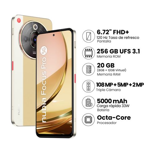 ZTE NUBIA FOCUS PRO 5G 8+256 GB - BEIGE