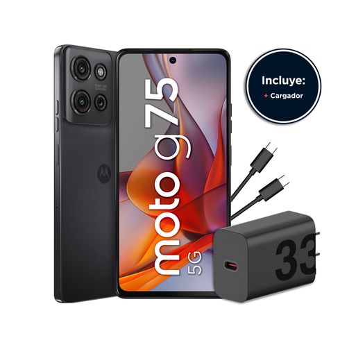 Smartphone MOTOROLA G75 6.78" 8GB 256GB 50MP+8MP Gris Carbó