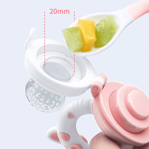 CHUPON ALIMENTADOR PARA BEBE DE SILICONA SIN BPA ROSA