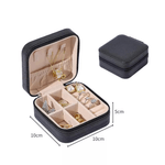 Joyero-Organizador-Estuche-De-Aretes-Anillos-Para-Viaje-Negro