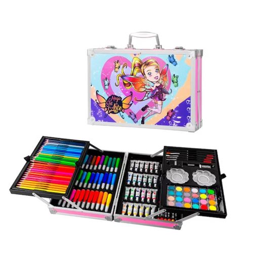 Mega Set de arte y Dibujo Metálico 144 PIEZAS KAWAI ADA