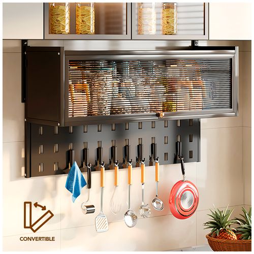 Organizador Estante de Cocina Colgante 67 CM Negro 44A