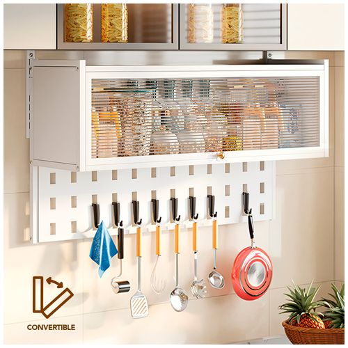 Organizador Estante de Cocina Colgante 67 CM Blanco 44A