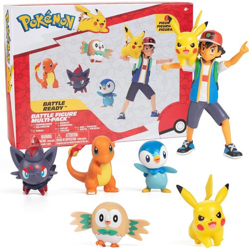 Pack x5 Figuras de Batalla Pokemon Battle Ready