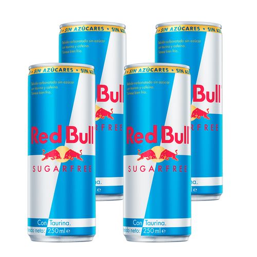 Red Bull Energizante Red Bull Sugarfree 4 Latas 250 ml