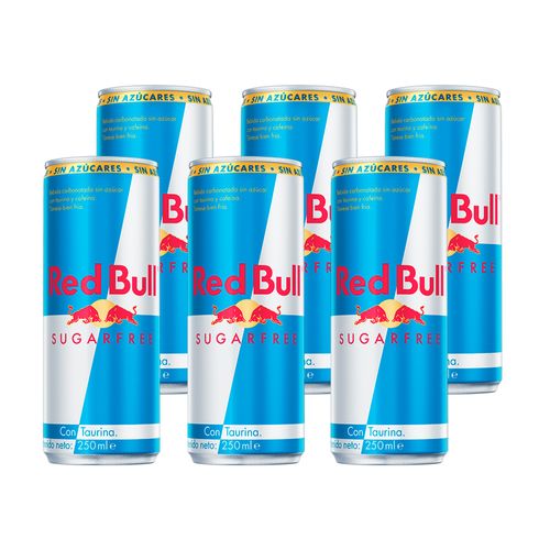 Packx6 Red Bull Energizante Sin Azucar 250 Ml