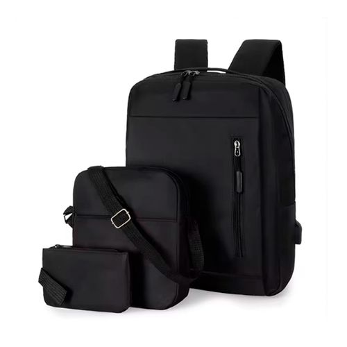 Pack Mochila 3 en 1 Porta Laptop Usb Urbano - V1 - Negro