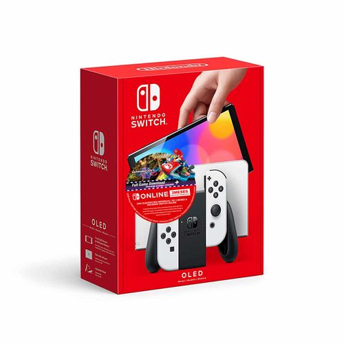 Nintendo Switch Oled Blanco Mario Kart 8 + 3 Meses Suscripcion Online