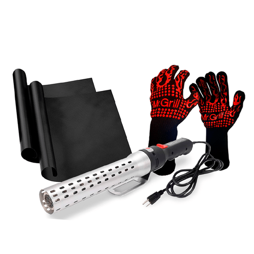 Grill Box Parrillero | Easy Fire + Guantes de Fuego + Laminas Antiadherente