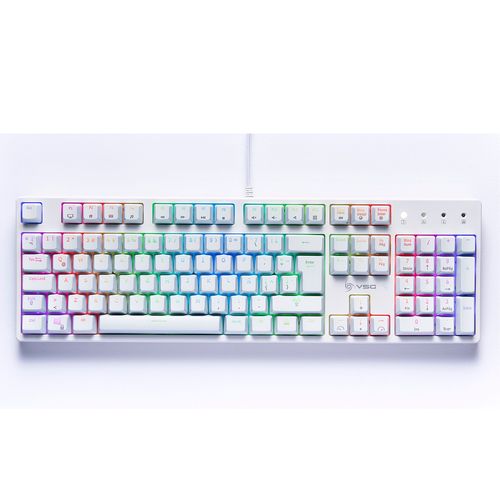 Teclado Mecánico Gamer RGB Alnilam White VSG Switch Red