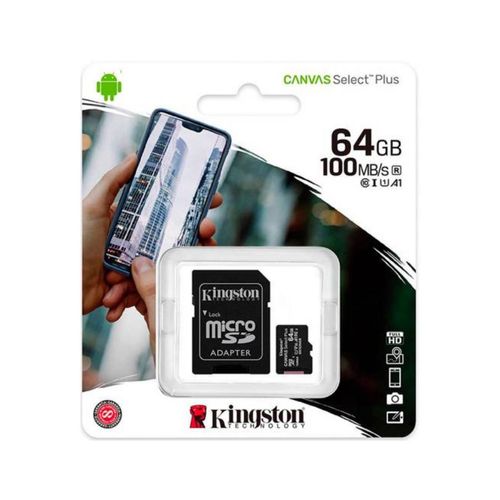 Memoria Micro SD Kingston 64GB Clase 10 100 Mb/s