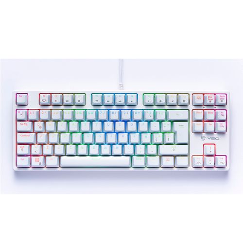 Teclado Mecánico Gamer RGB Alnitak White VSG Switch Brown