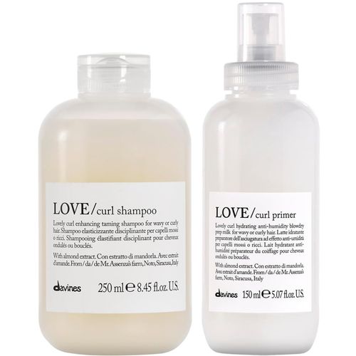 Shampoo Elastizante 250ml + Primer Protector Térmico Davines Love Curl