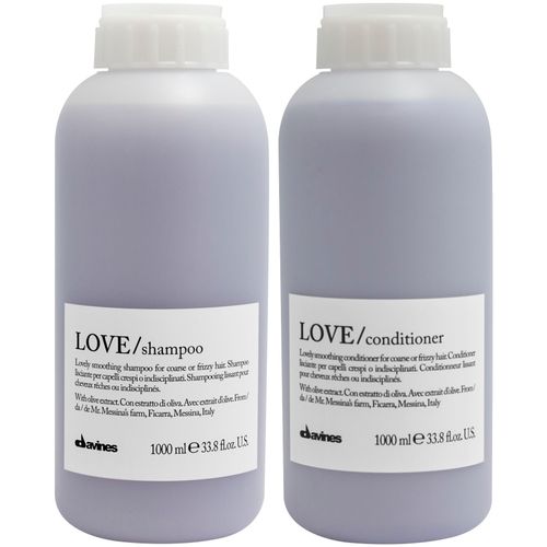 Shampoo Anti Frizz 1000ml + Acondicionador Davines Love Smoothing