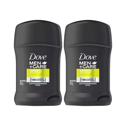 Pack Desodorante para hombre en Barra para Hombre DOVE Sports Frasco 50g x2un