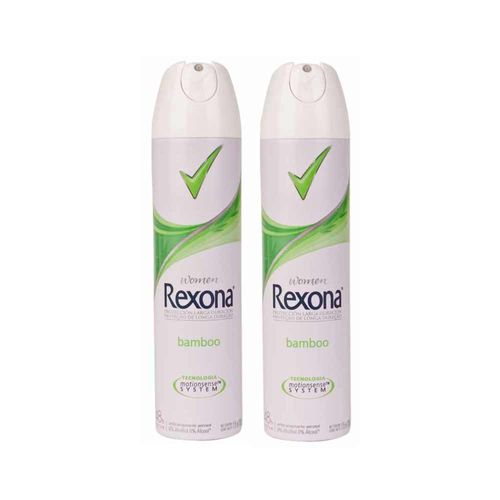 Pack Desodorante Aerosol para Mujer REXONA Bamboo Frasco 175ml x2un