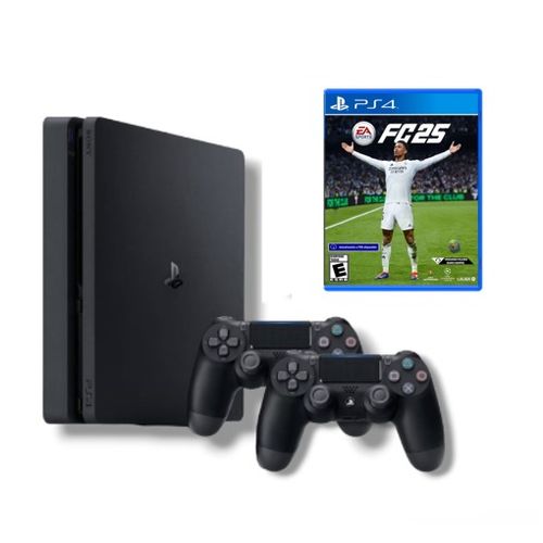 Ps4 Slim 1TB- 2mandos-01 FC25 Reacondicionada