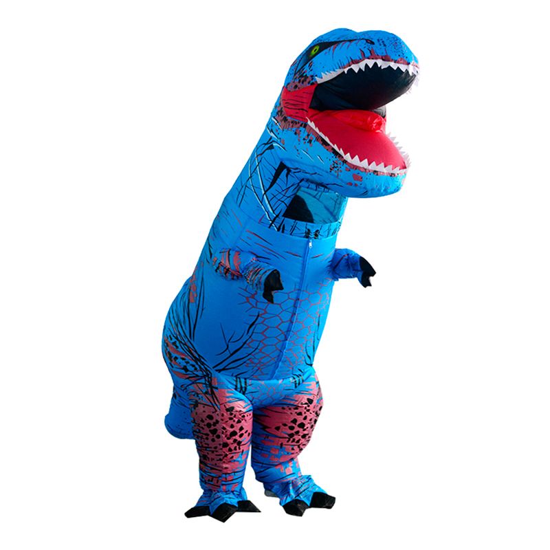 Disfraz-Dinosaurio-Rex-Azul-Inflable-Adulto-Halloween-Cosplay