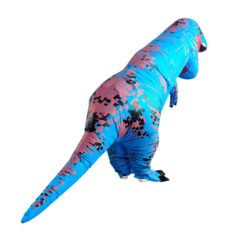 Disfraz-Dinosaurio-Rex-Azul-Inflable-Adulto-Halloween-Cosplay