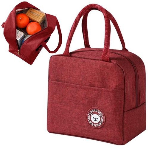 Lonchera Térmica Bolsa de Almuerzo Impermeable Rojo V3