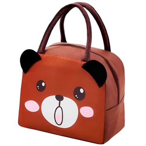 Lonchera Térmica Fiambrera Portátil para Niños Oso Marrón 52L