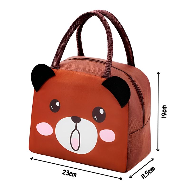 Lonchera-Termica-Fiambrera-Portatil-para-Niños-Oso-Marron-52L